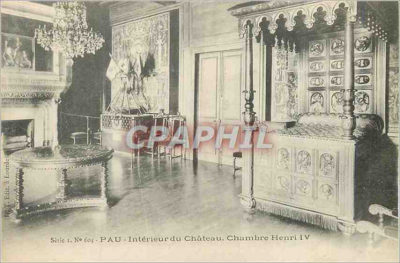 Postcard Old House Pau Interieur du Chateau Henry IV