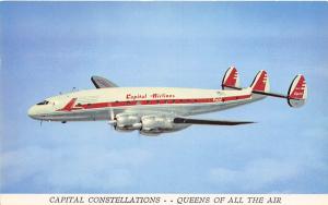 Constellation Capital Airlines Queen of All The Air Plane Aircraft postcard