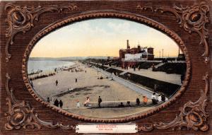 ABERDEEN SCOTLAND UK THE BEACH~ORNATE FRAMED OVAL IMAGE~ELITE GLAZETTE POSTCARD