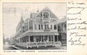 Ocean Grove New Jersey Ocean Pathyway The Lafayette Vintage Postcard AA24999