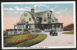 Merrimack Valley Country Club, Methuen, Massachusetts, Early Postcard, Unused