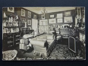 Royalty H.M. KING EDWARD Vll His Sitting Room at Sandringham c1910 RP Postcard