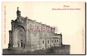 Old Postcard Italy Italia Milano monumental Chiesa del Corpus Domini