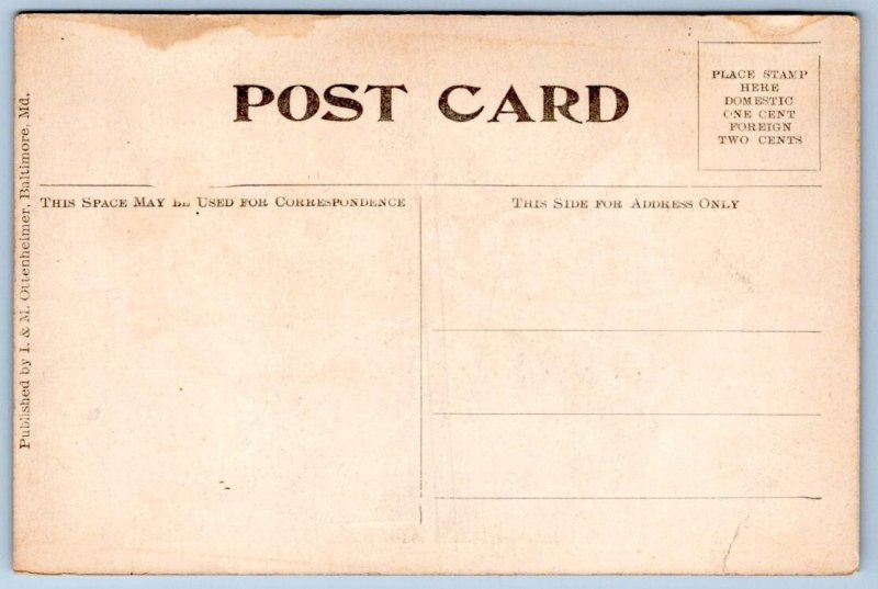 1914 MILLION DOLLAR DISPLAY STAR SPANGLED BANNER CENTENNIAL BALTIMORE POSTCARD