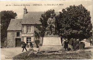 CPA Env. de CHERBOURG - GRÉVILLE - La Statue de J.-F.Millet (246051)