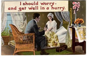 Humour, I Should Worry, Woman in Bed, Romantic Get Well