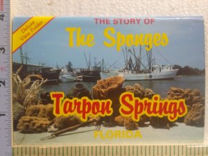 Postcard Folder The Story Of The Sponges, Tarpon Springs, Florida