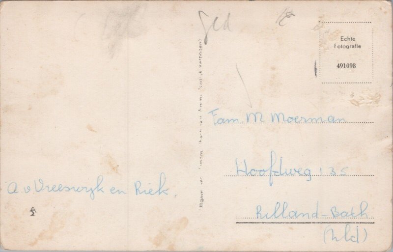 Netherlands Ederveen Hoofdweg Vintage RPPC C311