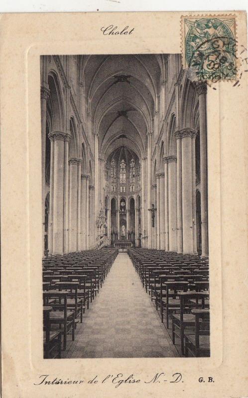 BF11709 cholet interieur de l eglise n d   france  postcard