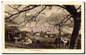 Old Postcard Lake Annecy Vue generale