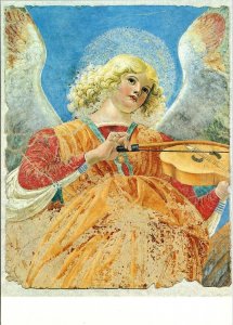 Music Making Angel Melozzo da Forli Fresco Vatican Collection Postcard