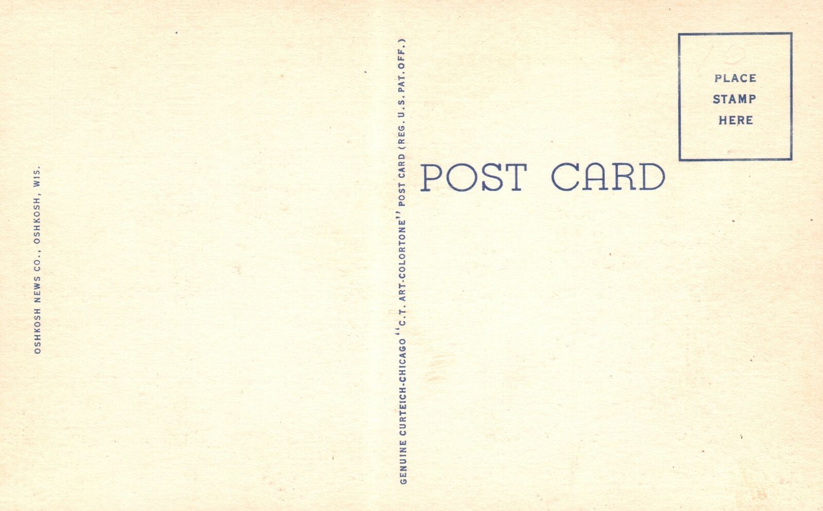 Vintage Postcard 1930's Post Office Building Oshkosh Wisconsin Wis