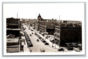 Vintage 1940's RPPC Postcard Aerial View of Main Street Moose Jaw Saskatchewan