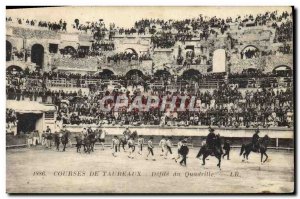 Postcard Old Bulls Bullfight Defile Race Quadrille