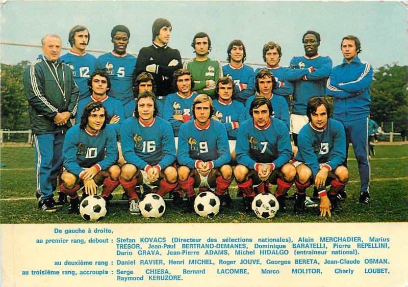 France Football Team Players 1973-74 Stefan Kovacs romanian coach