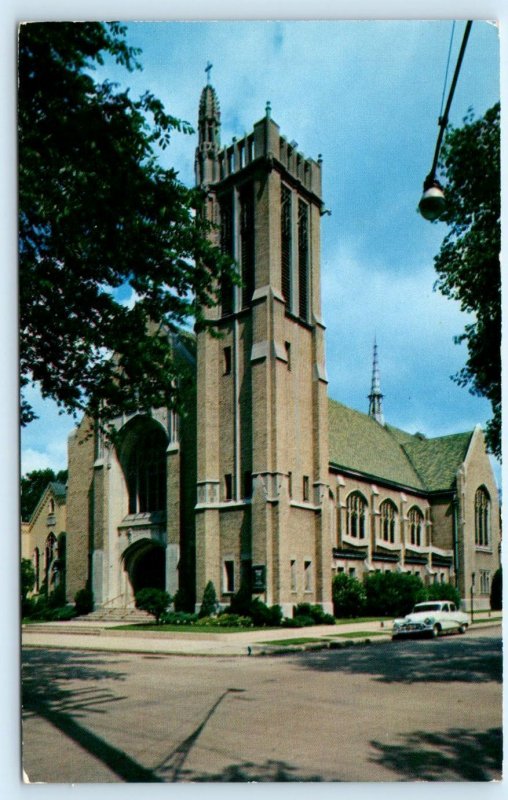 ROCKFORD, Illinois IL ~ EMMANUEL LUTHERAN CHURCH 1950s-60s Postcard