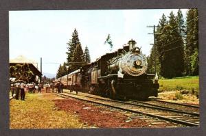 CA McCLOUD Steam Railroad Train Loco No 25 California Calif Postcard PC RR