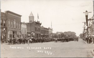 Farewell to Soldier Boys May 28 Marching Band USA Unknown Location Postcard E80