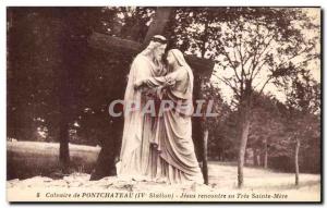 Old Postcard From Calvary Pontchateau Jesus Meeting His Most Holy Mother