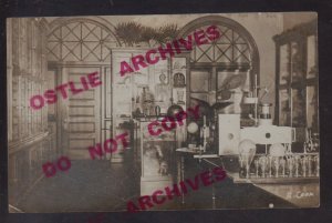 Milwaukee WISCONSIN RPPC 1910 INTERIOR SCIENCE LAB Laboratory ANATOMY Light Bulb