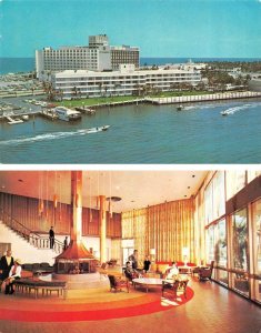 2~Postcards  Hollywood, FL Florida  DIPLOMAT RESORT HOTEL & COUNTRY CLUB~Lobby