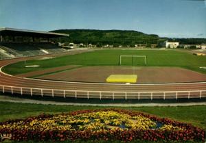 france, VITTEL Vosges, Stade Jean Boloumié (1970s) Stadium Postcard