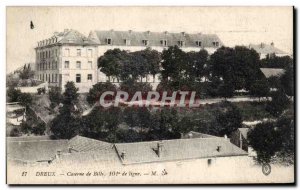 Postcard Old Barracks Dreux Billy 101em line Militaria