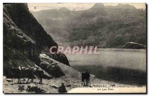 Old Postcard Bagneres de Bigorre Excursions Blue Lake Blue Lake