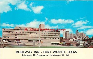 TX, Fort Worth, Texas, Rodeway Inn Motel, Exterior View, Dexter Press No 95296-B