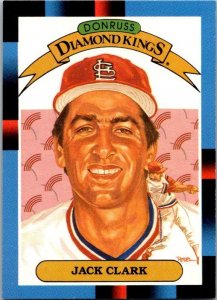 1987 Donruss Baseball Card Jack Clark St Louis Cardinals sk20720