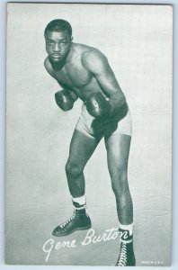 c1905 Gene Burton Boxer Boxing Arcade Card Made In USA