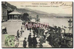 Old Postcard The terraces and Kiosk Monte Carlo