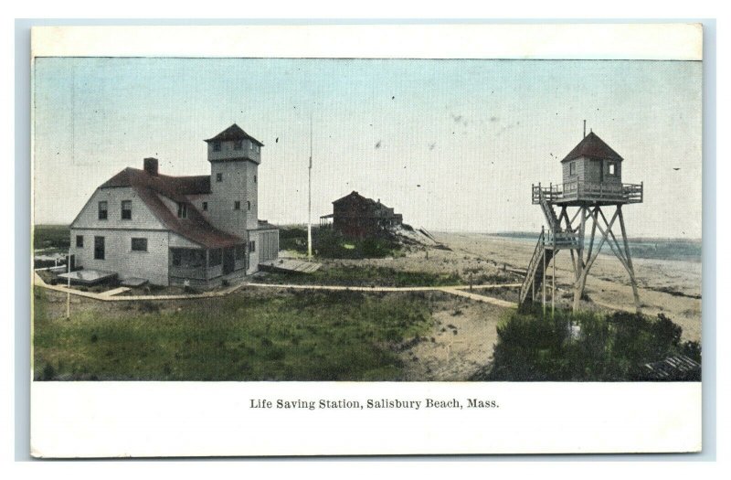 Postcard Life Saving Station, Salisbury Beach, Mass Y65