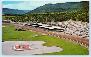 RUIDOSO DOWNS, New Mexico NM ~ Horse Racing RACE TRACK 1968 Postcard