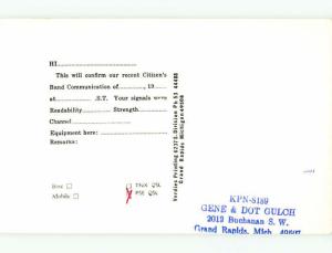 comic - QSL CB HAM RADIO CARD La Garnge Kentucky KY t9831