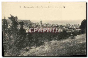 Old Postcard Arromanches Les Bains hillside