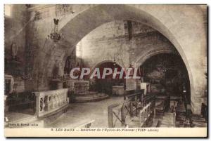 Old Postcard The Interior Baux de L Eglise St Vincent