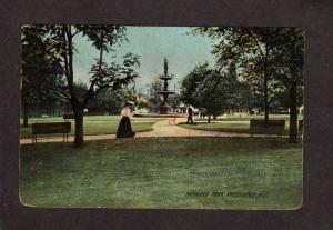 RI Hayward Park Lady Bench Providence Rhode Island Rotograph Co Postcard