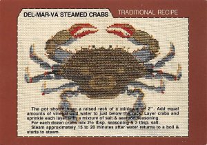 Del-Mar-Va Steamed Crabs Recipe Unused 