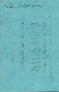 QSL Radio Card From Girard Kansas KNH-6416