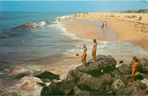 Southern California Beach Scene Oceanside CA 1983 Postcard