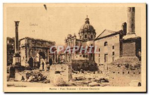Italy Italia Postcard Ancient Rome Roman Forum Column onorarie