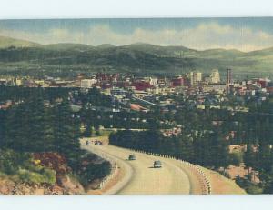 Linen PANORAMIC VIEW Spokane Washington WA i1357