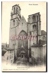 Old Postcard Toul Facade of Saint Gengoult