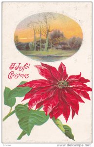 A Joyful Christmas, Country Scene, Poinsettia, PU-1914