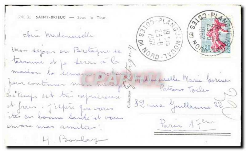 Postcard Old Saint Brieuc Under the Tower