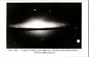 RPPC Yerkes Observatory, Spiral Nebula Seen Edge-On Postcard J55