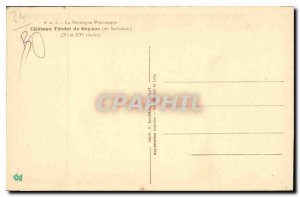 Old Postcard The Dordogne Picturesque Feodal Chateau Beynac in Sarlat