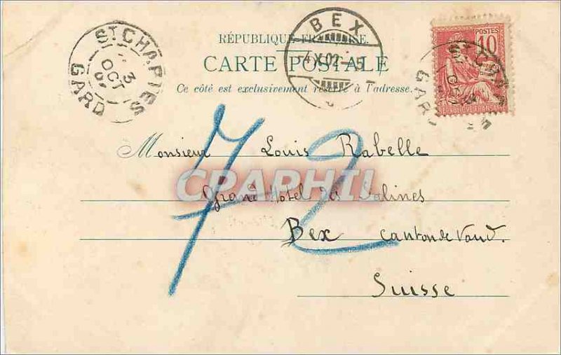 Postcard Old Nimes Les Arenes (map 1900)