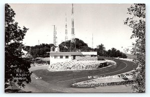 RPPC MT. WILSON, CA California ~ ANTENNAS~ NBC & KNBH TELEVISION c1950s Postcard